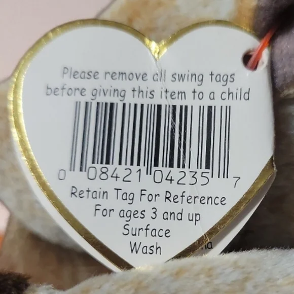 RARE Retired Vintage 1998/1999 TY Goatee Beanie Baby Goat TAG ERRORS - Picture 9 of 11